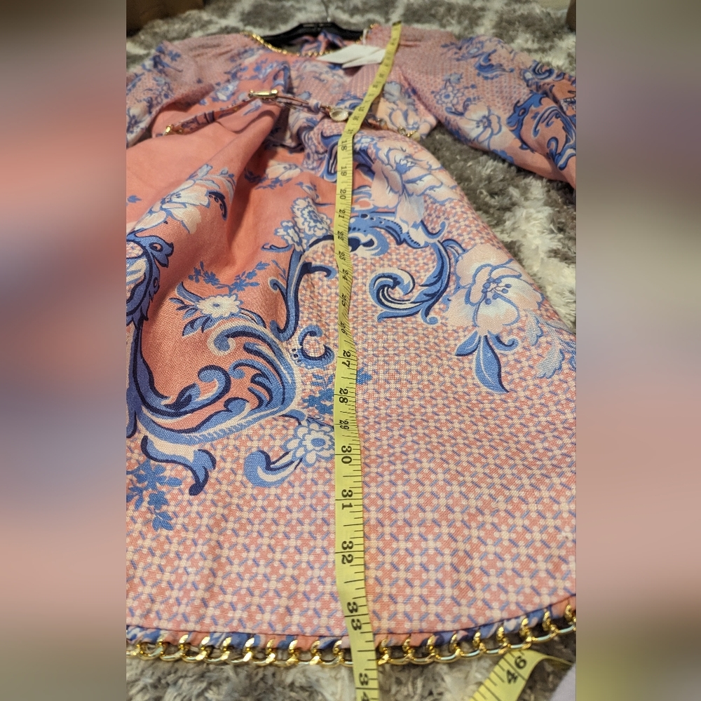 Zimmermann Linen Puff-Sleeve Postcard Minidress - Picture 12 of 12